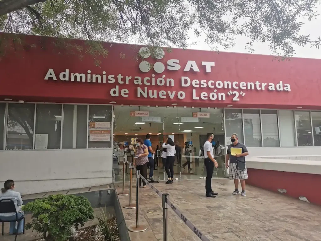Fachada de la oficina SAT en Guadalupe