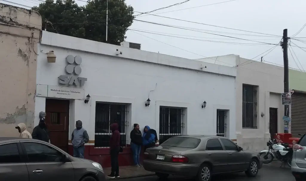 Fachada de la oficina SAT en Montemorelos