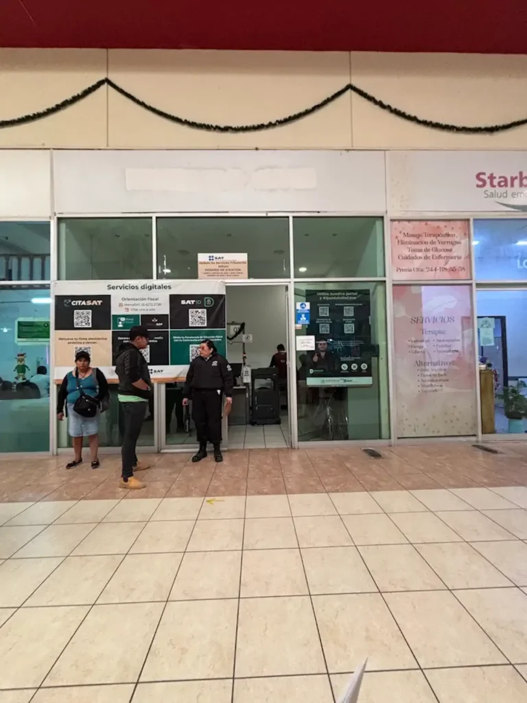 Fachada de la oficina SAT en Atlixco