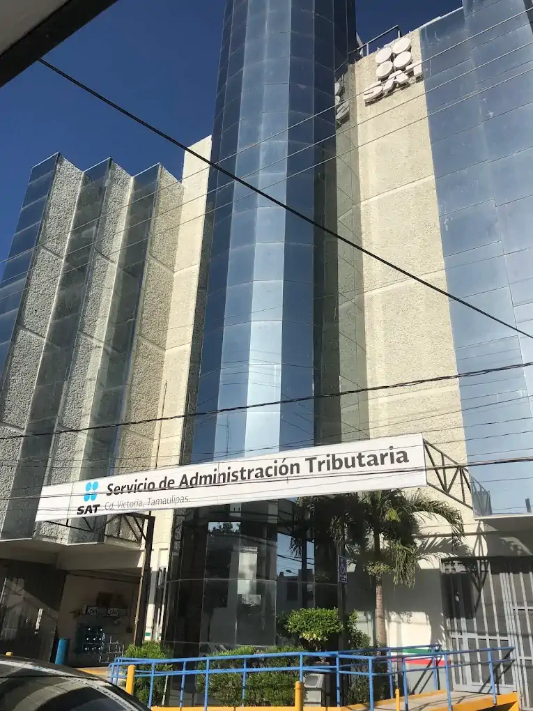 Fachada de la oficina SAT en Ciudad Victoria