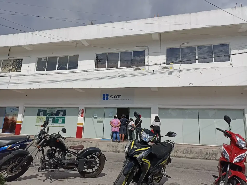 Fachada de la oficina SAT en Cozumel