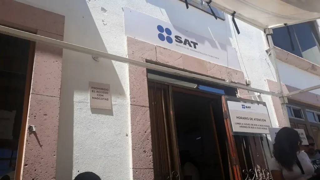 Fachada de la oficina SAT en Fresnillo