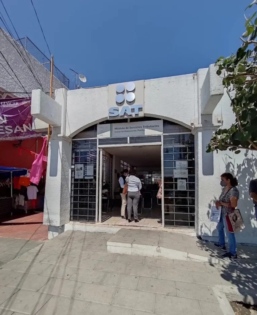 Fachada de la oficina SAT en Izúcar de Matamoros