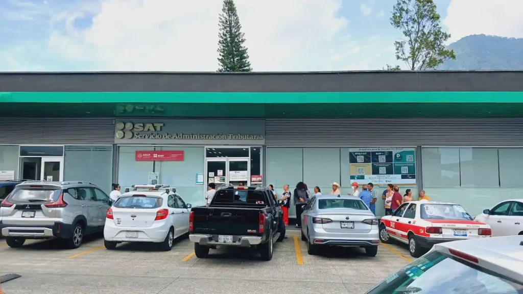 Fachada de la oficina SAT en Orizaba