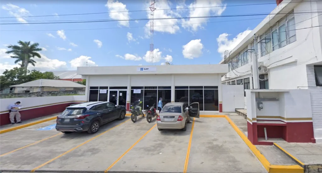 Fachada de la oficina SAT en Pánuco