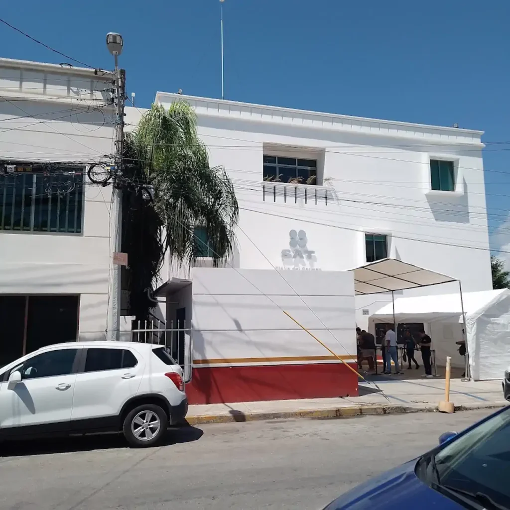 Fachada de la oficina SAT en Playa del Carmen