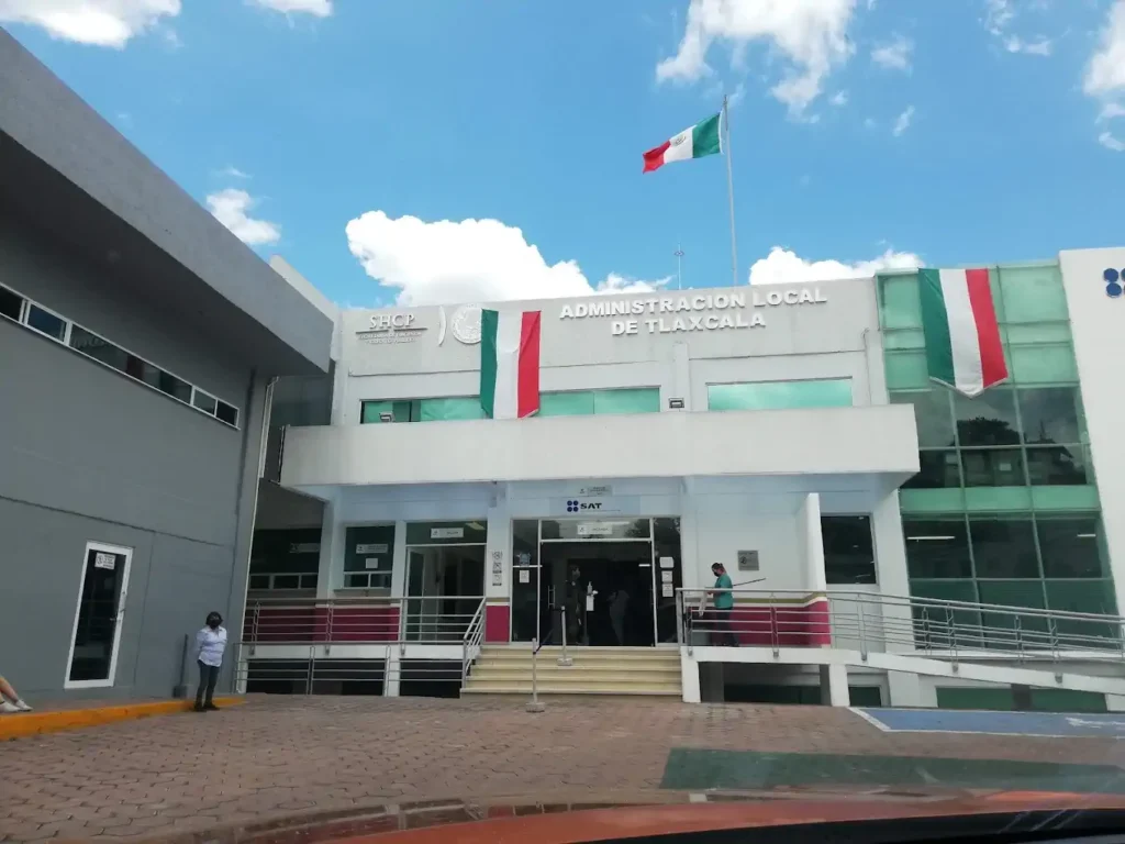 Fachada de la oficina SAT en Tlaxcala